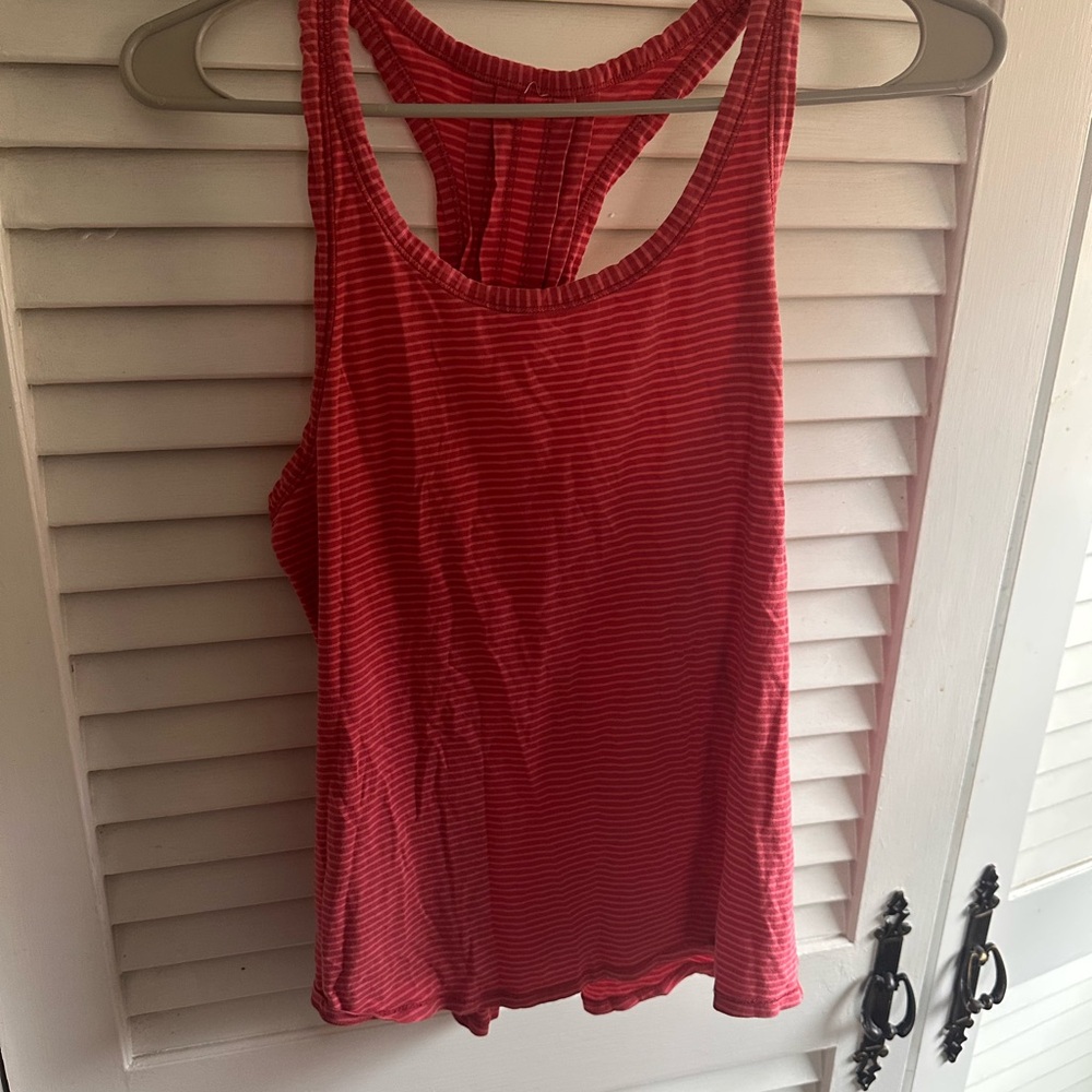 Lululemon Striped Red Tank